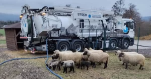 Čistící zařízení Oil Master a ovce